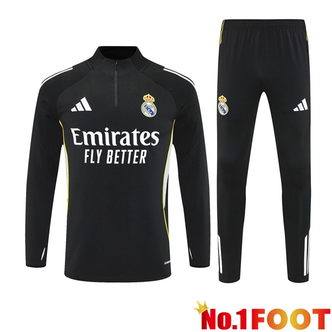 Real Madrid kit Training Tracksuit Black 2025/2026