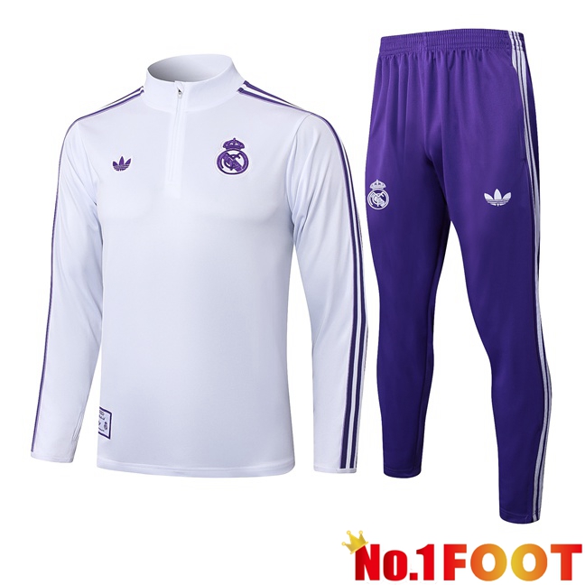 Real Madrid kit Training Tracksuit White 2025/2026