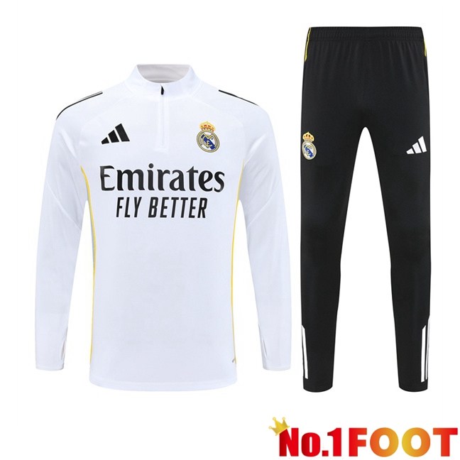 Real Madrid kit Training Tracksuit White 2025/2026