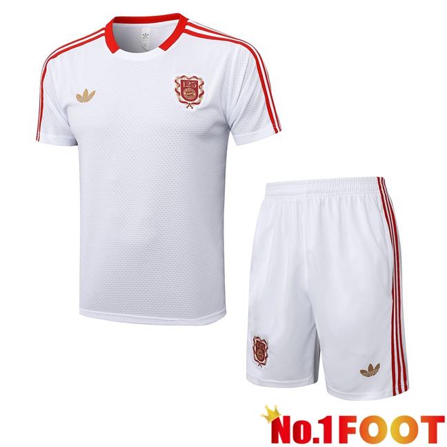 Bayern Munich kit Training T Shirt + Shorts White 2025/2026