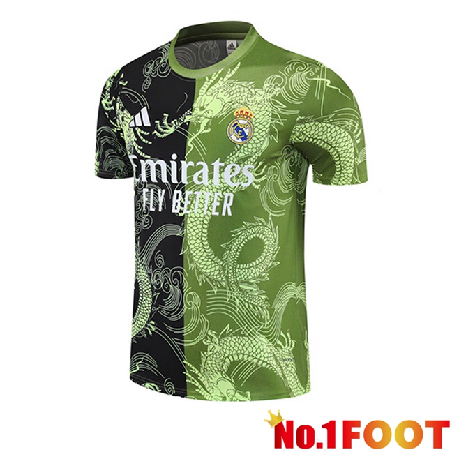 Real Madrid Training T Shirt Black Green 2025/2026