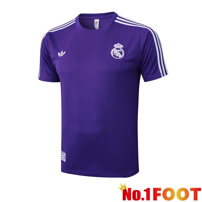 Real Madrid Training T Shirt Purple 2025/2026