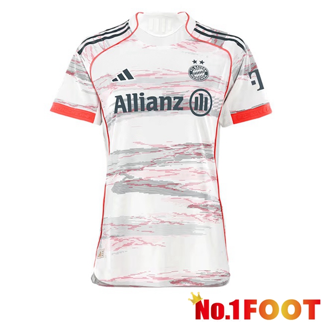 Bayern Munich Women Away Soccer Jersey White 2025/2026