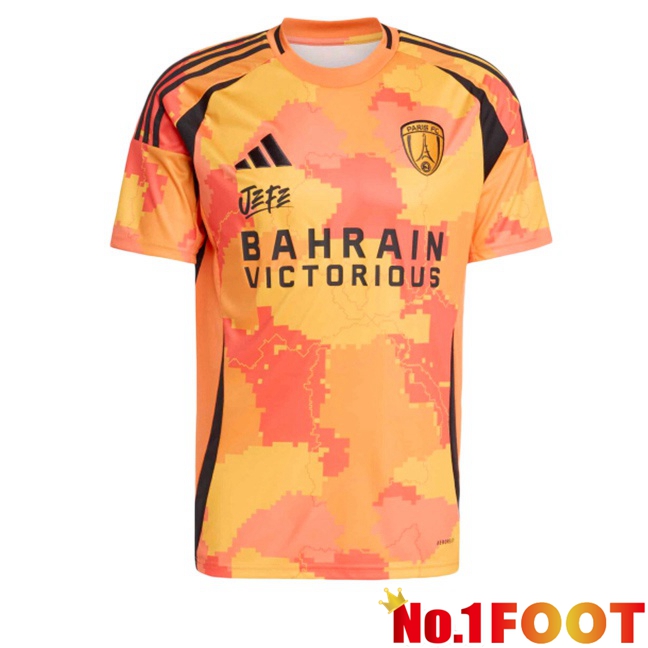 Paris FC Third Soccer Jersey Orange 2025/2026