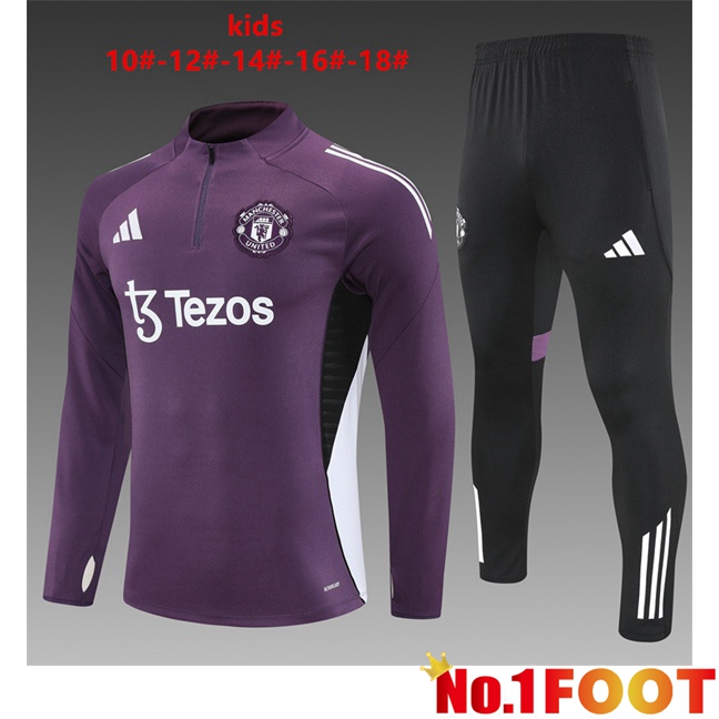 Manchester United Kids kit Training Tracksuit Purple 2025/2026
