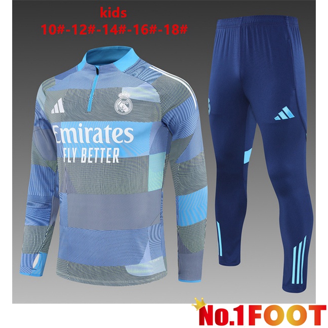 Real Madrid Kids kit Training Tracksuit Blue 2025/2026