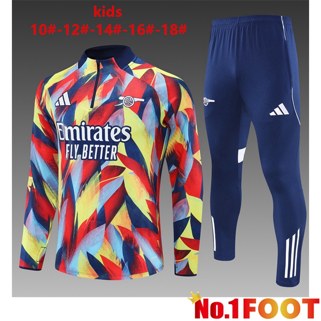 Arsenal Kids kit Training Tracksuit Yellow Red 2025/2026