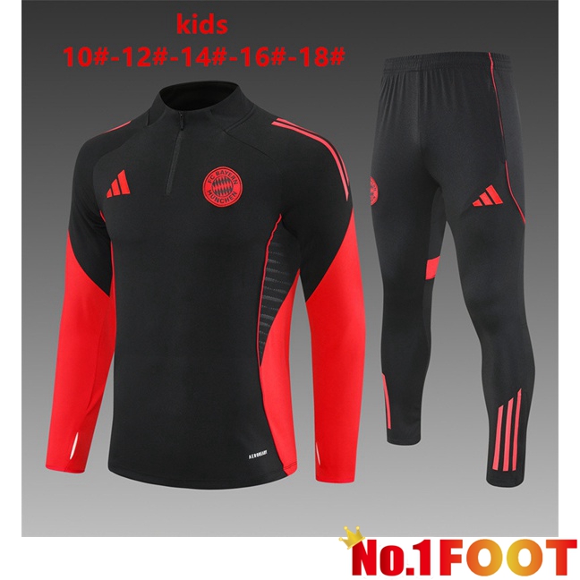 Bayern Munich Kids kit Training Tracksuit Black 2025/2026