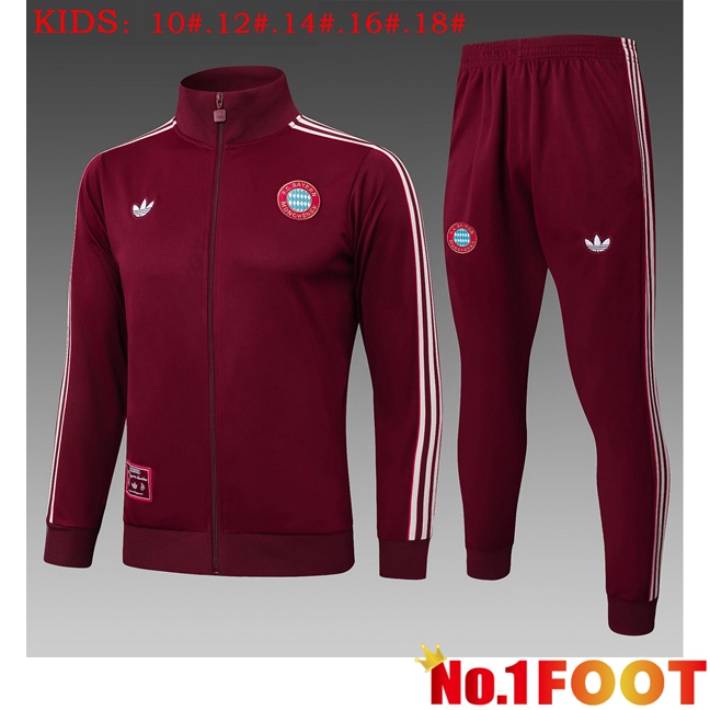 Bayern Munich Kids kit Training Tracksuit - Training Jacket Brown 2025/2026