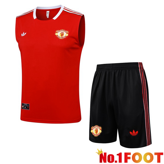Manchester United Gilet Soccer + Shorts Red 2025/2026