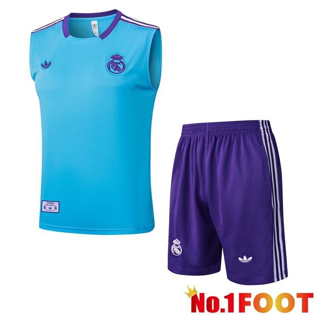 Real Madrid Gilet Soccer + Shorts Blue 2025/2026