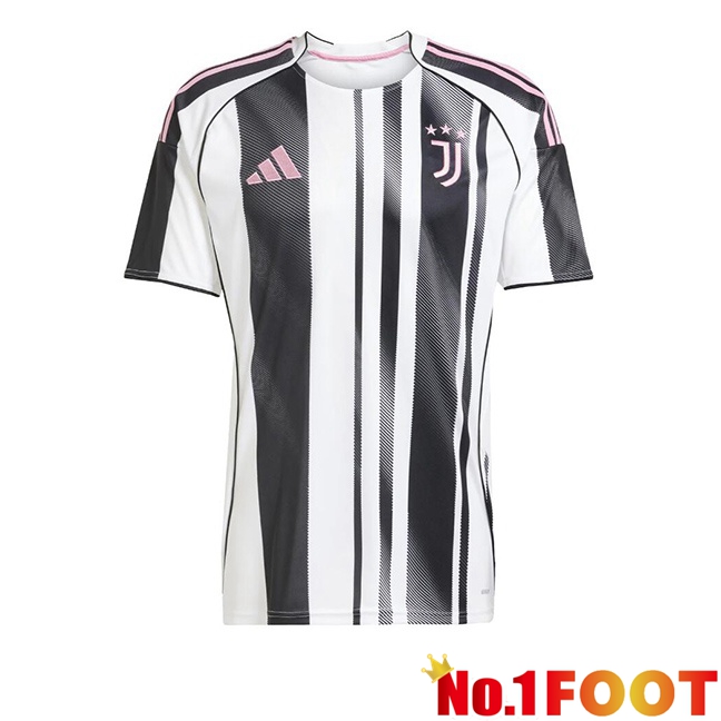 Juventus Home Soccer Jersey Black White 2025/2026