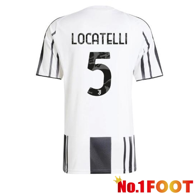 Juventus (LOCATELLI 5) Home Soccer Jersey Black White 2025/2026