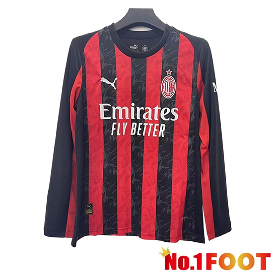 AC Milan Home Soccer Jersey Long sleeve Leaked Version 2025/2026