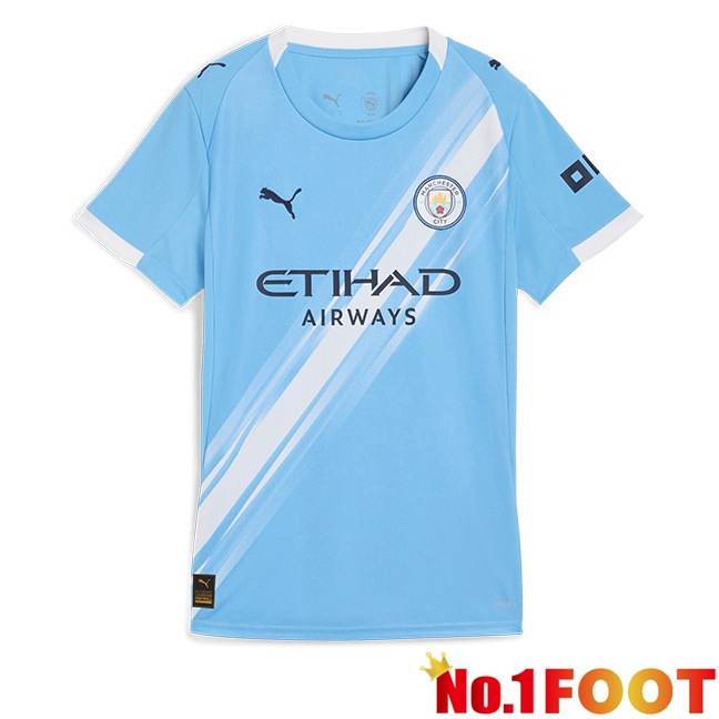 Manchester City Women Home Soccer Jersey Blue 2025/2026