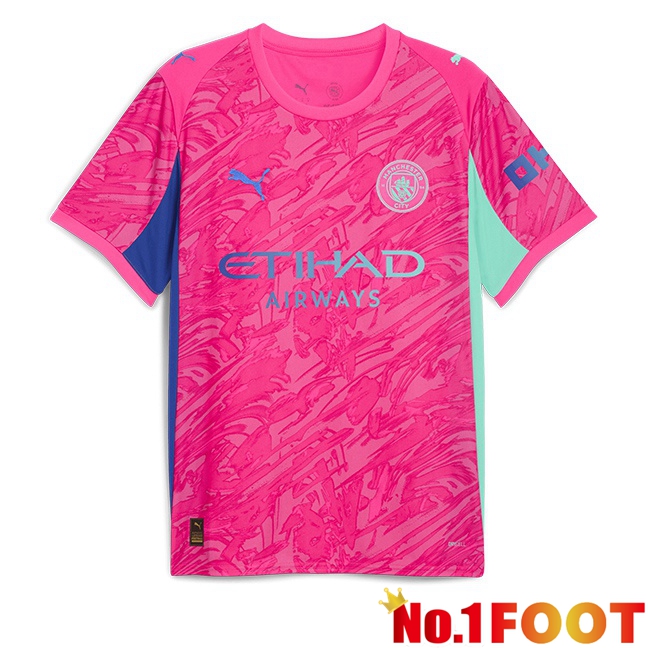 Manchester City Goalkeeper Soccer Jersey Pink 2025/2026