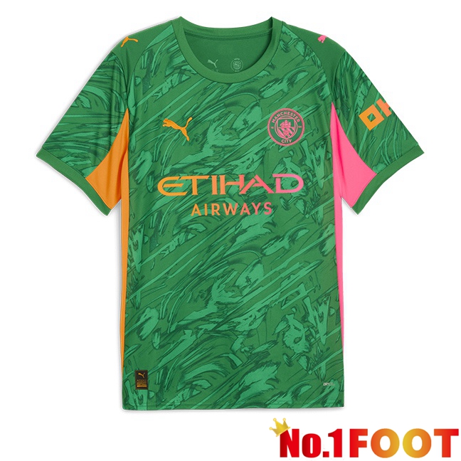 Manchester City Goalkeeper Soccer Jersey Green 2025/2026