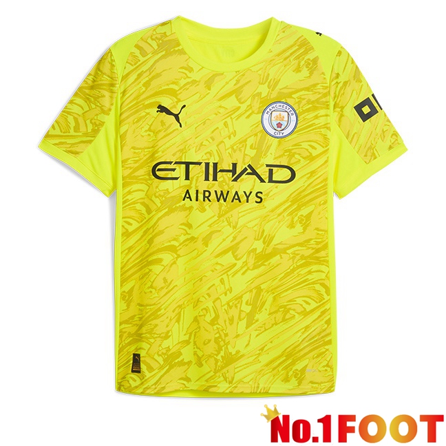 Manchester City Goalkeeper Soccer Jersey Yellow 2025/2026