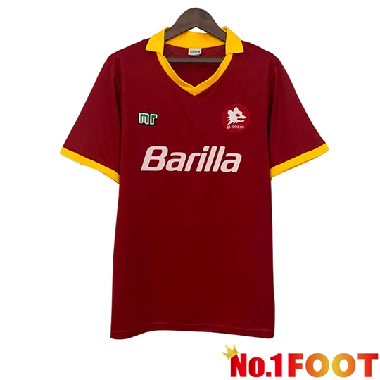 AS Rome Retro Home Soccer Jersey 1989/1990