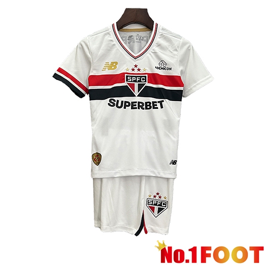 Sao Paulo FC Kids Home Soccer Jersey 2025/2026
