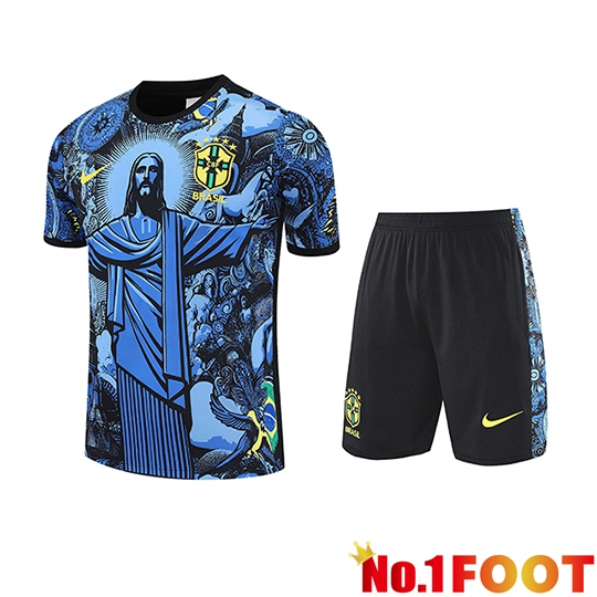 Brazil Kids kit Training T Shirt Blue/Black 2025/2026