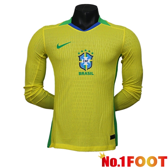 Brazil Long sleeve Home Soccer Jersey 2025/2026