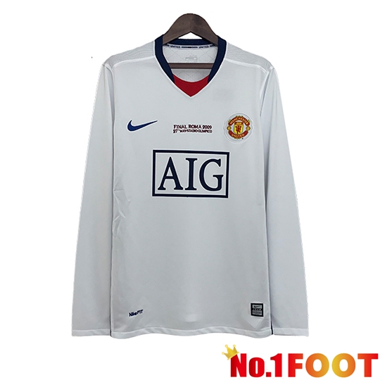 Manchester United Retro Away Soccer Jersey Long sleeve 2008/2009