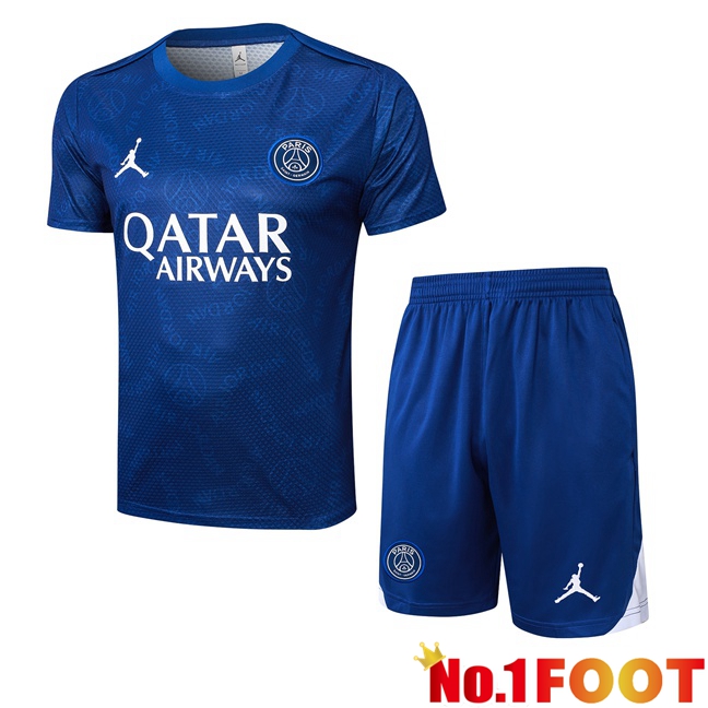 Jordan Paris PSG kit Training T Shirt + Shorts Blue 2025/2026