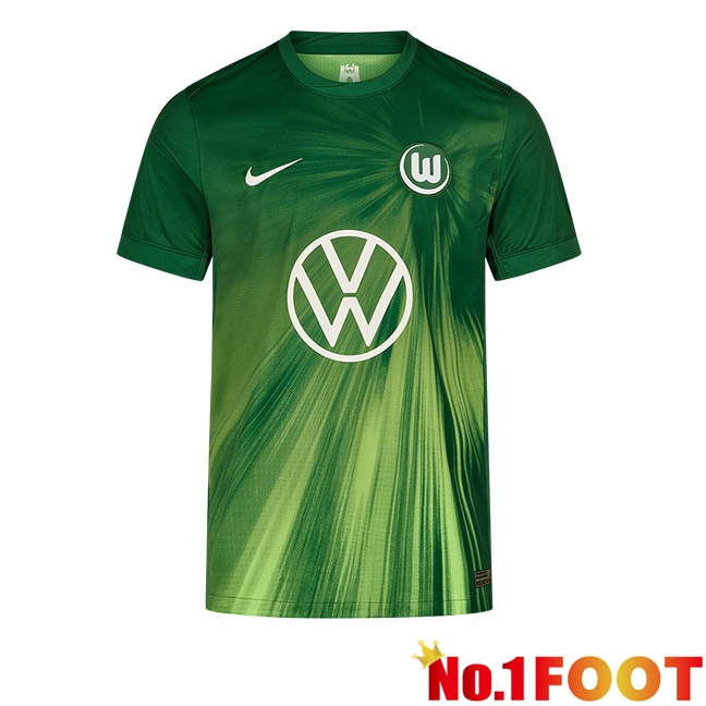 Vfl Wolfsburg Home Soccer Jersey Green 2025/2026