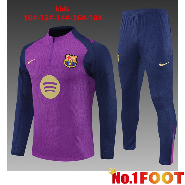 FC Barcelona Kids kit Training Tracksuit Purple 2025/2026
