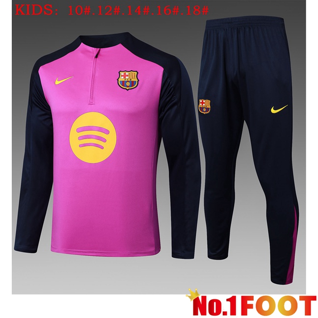 FC Barcelona Kids kit Training Tracksuit Pink 2025/2026