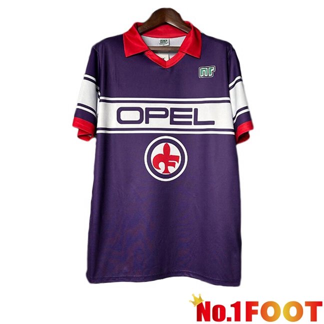 ACF Fiorentina Retro Home Soccer Jersey Purple 1983-1985