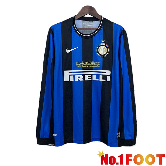 Inter Milan Retro Champions League Home Soccer Jersey Blue 2009-2010