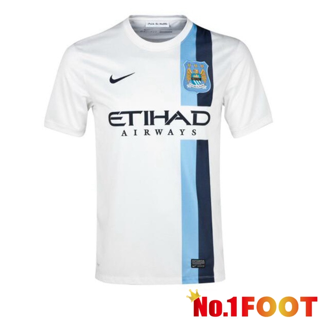 Manchester City Retro Third Soccer Jersey White 2013-2014