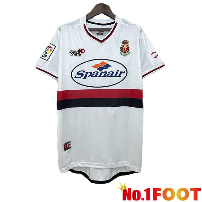 RCD Mallorca Retro Away Soccer Jersey White 2001-2002