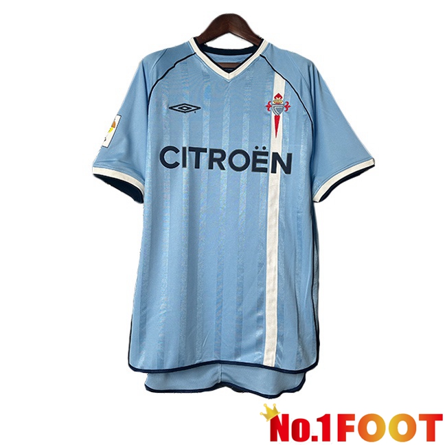 Celta Vigo Retro Home Soccer Jersey Blue 2001-2002