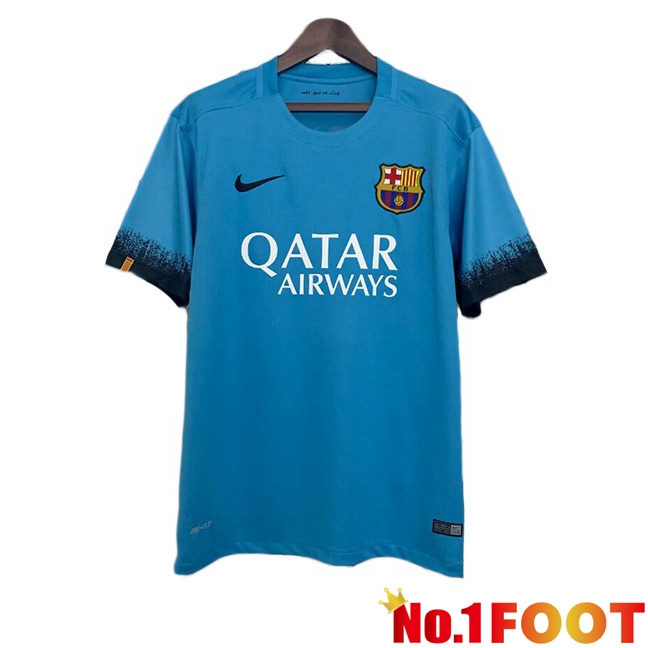 FC Barcelona Retro Third Soccer Jersey Blue 2015-2016