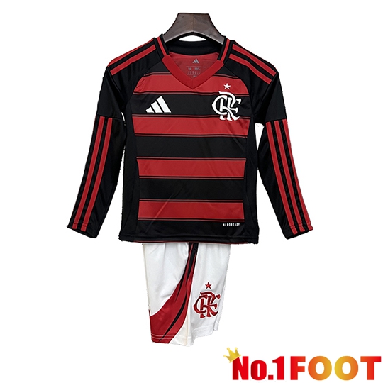 Soccer Jersey Flamengo Kids Long sleeve Home 2025/2026