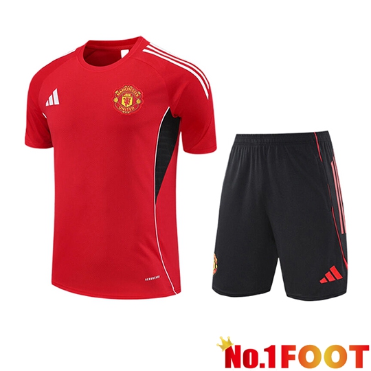 kit Training T Shirt Manchester United Kids Red/Black 2025/2026