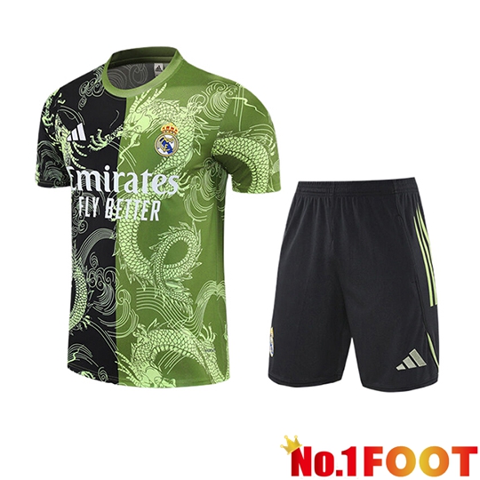kit Training T Shirt Real Madrid Kids Black/Green/White 2025/2026