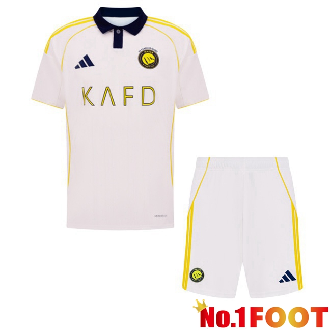 Soccer Jersey Al-Nassr FC Kids Third White 2025/2026