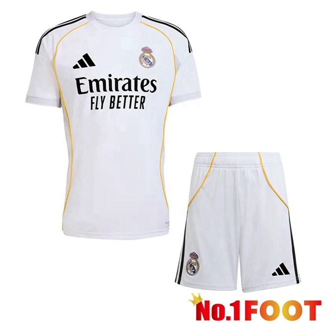 Soccer Jersey Real Madrid Kids Home White 2025/2026