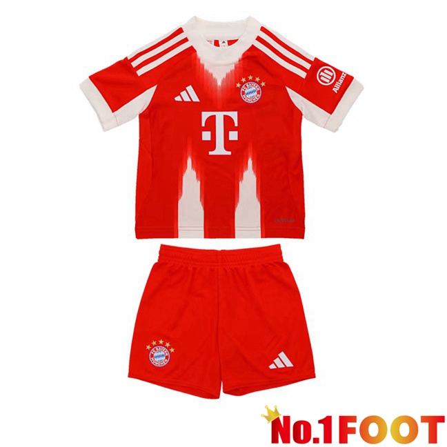 Soccer Jersey Bayern Munich Kids Home Red 2025/2026
