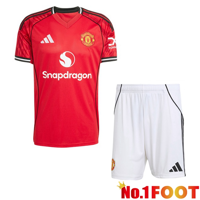 Soccer Jersey Manchester United Kids Home Red 2025/2026