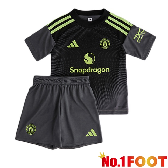 Soccer Jersey Manchester United Kids Goalkeeper Black 2025/2026