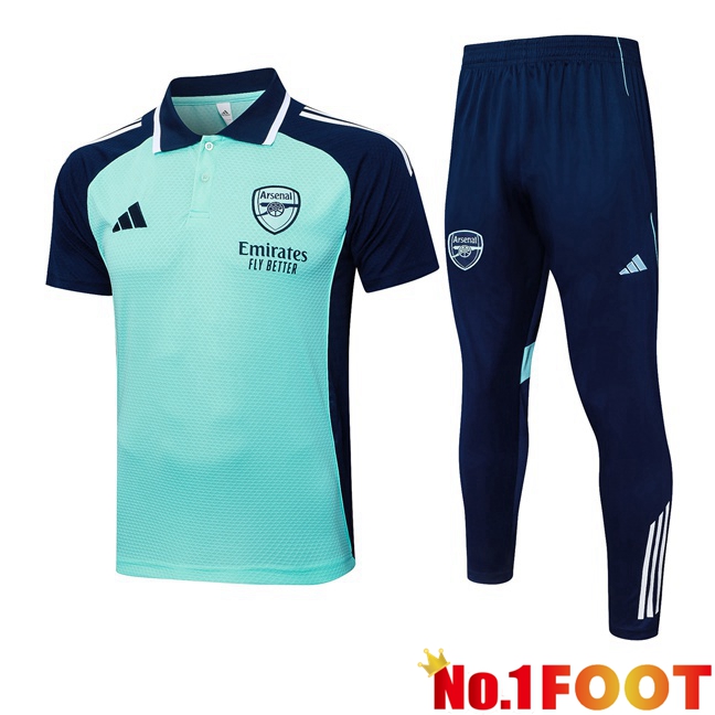 Soccer Polo Arsenal + Training Pants Green 2025/2026