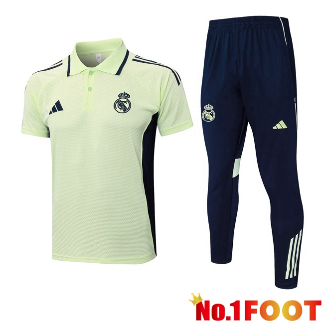 Soccer Polo Real Madrid + Training Pants Green 2025/2026