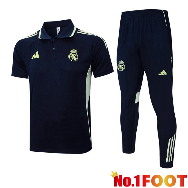 Soccer Polo Real Madrid + Training Pants Blue Royal 2025/2026