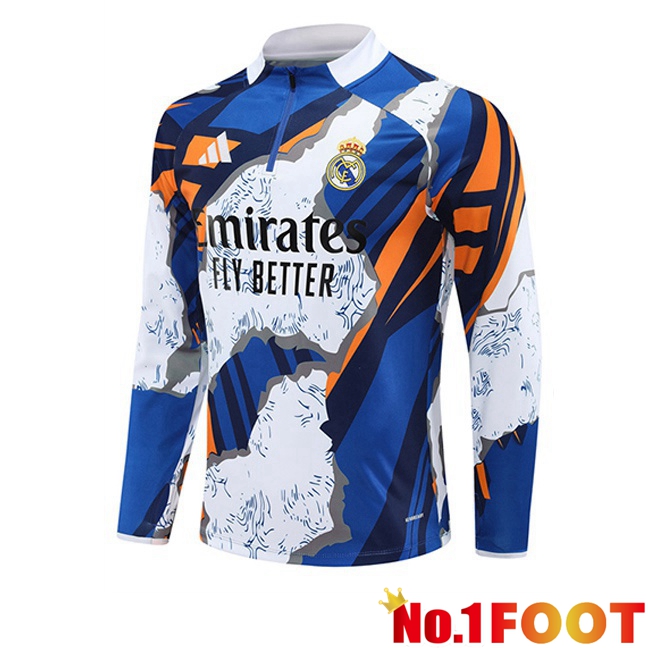 Training Sweatshirt Real Madrid Blue White 2025/2026