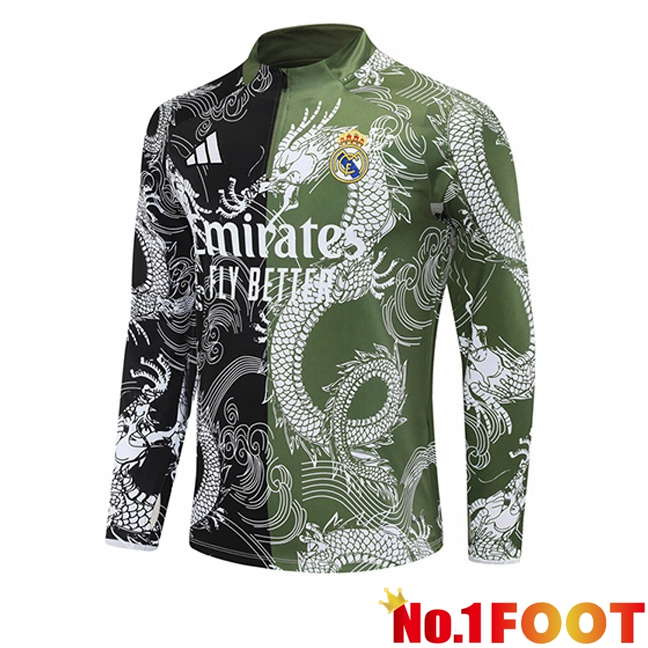 Training Sweatshirt Real Madrid Black Green 2025/2026